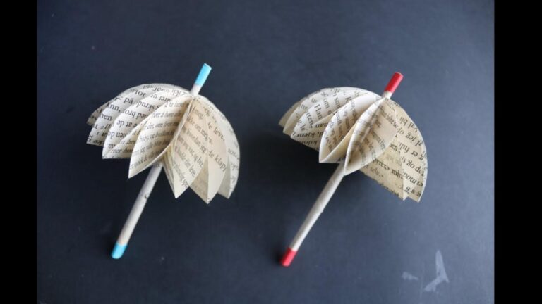 This simple method transforms ordinary paper into delightful, functional umbrellas…
