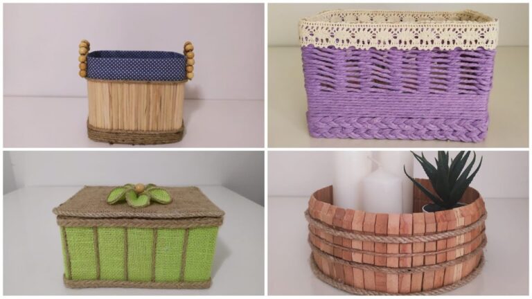 Create 4 Stunning Baskets with Jute Rope – Simple DIY Projects You’ll Love!